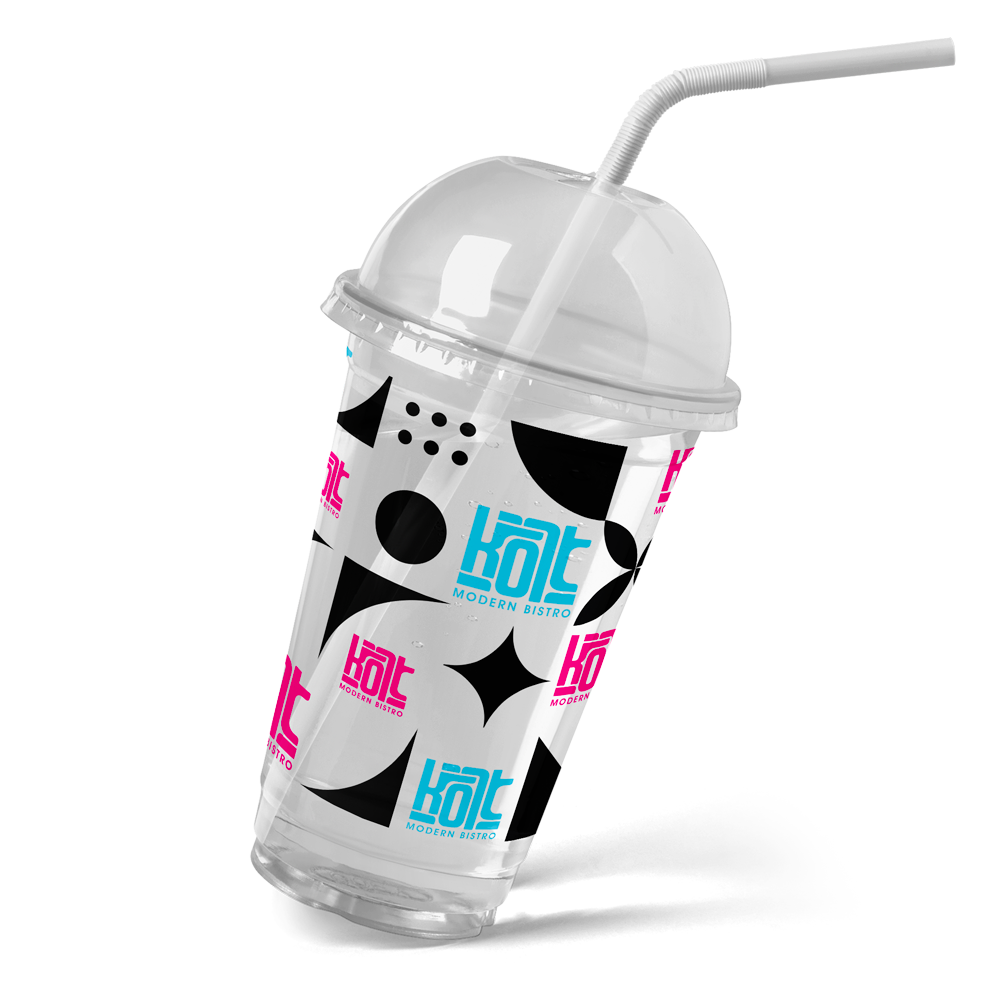 Gobelet PET pour milkshakes, smoothies, desserts, fruits, par 10 000ex